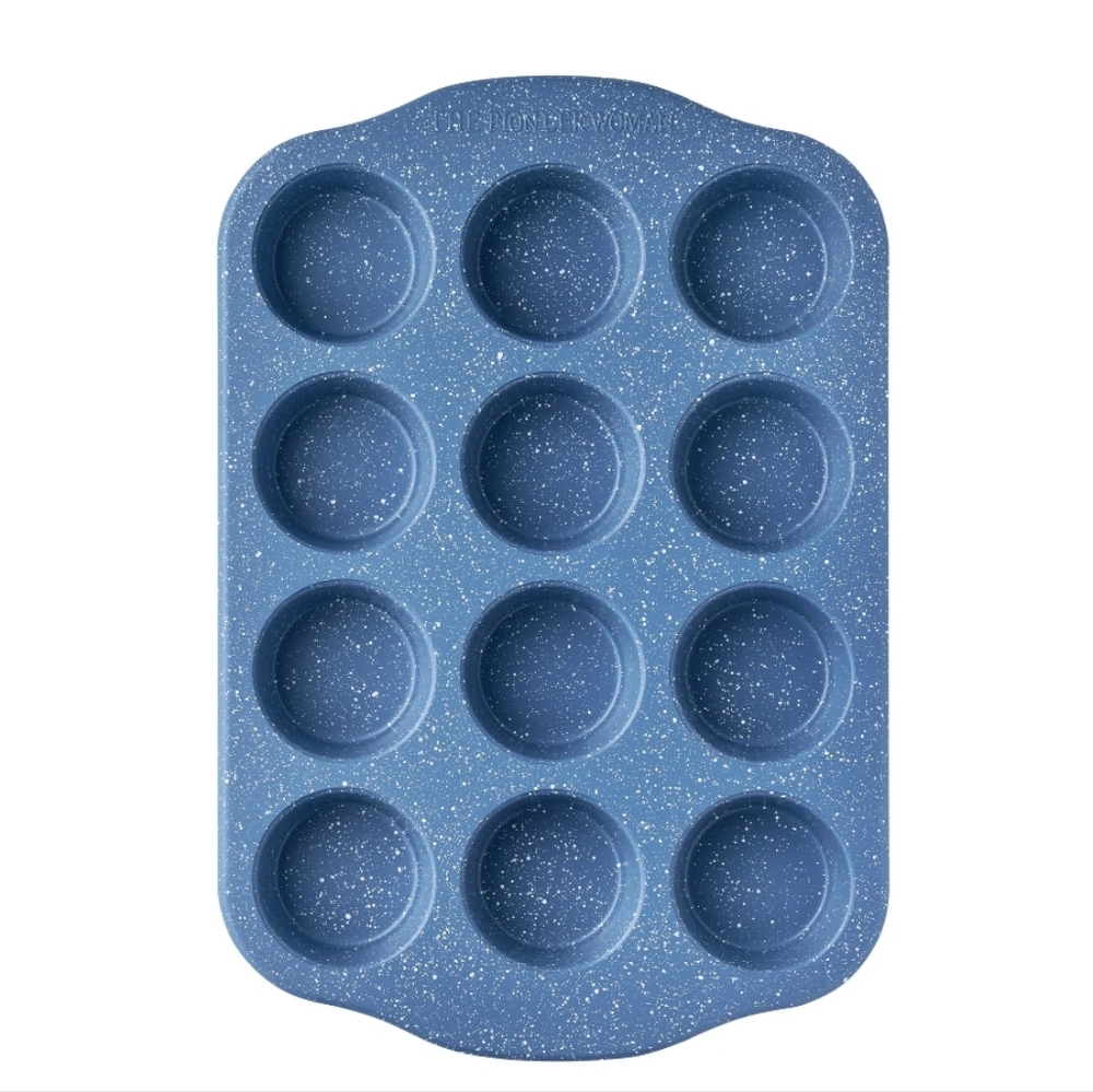 💜 New 2025 The Pioneer Woman Speckled Blue Nonstick  Muffin Pan